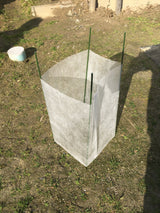 野菜苗あんどん囲い 3P 不織布25cm角 支柱75cm