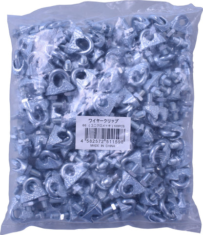 ワイヤークリップ（100P) Φ6